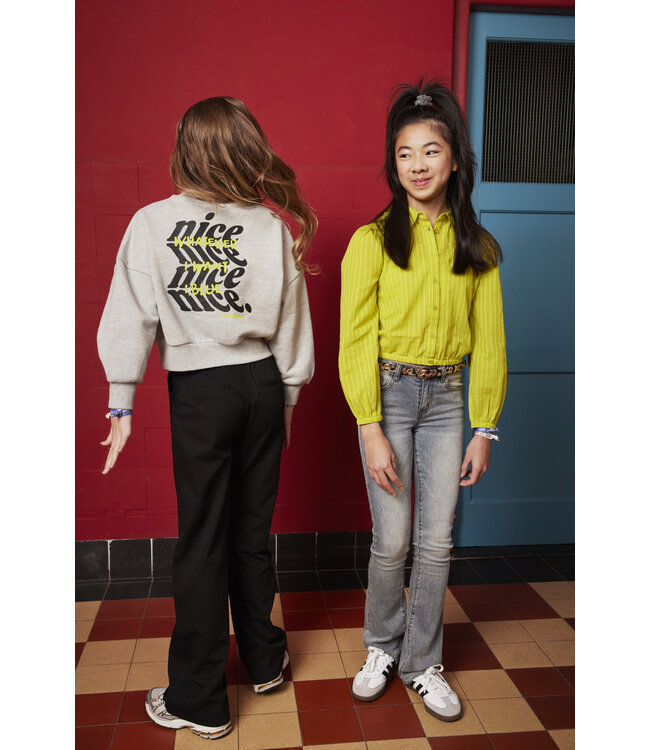 Indian Blue Jeans Winter sweater meisjes - grijs - glitterprint