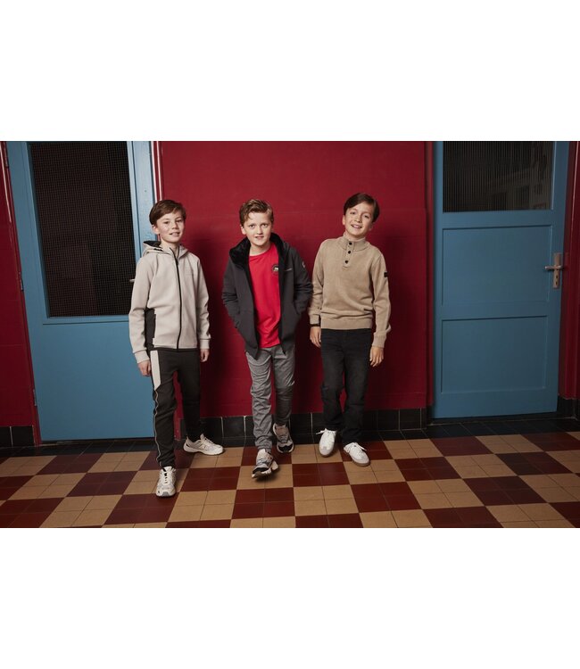 Indian Blue Jeans Winter joggingbroek jongens - grijs - geruit/zak met rits