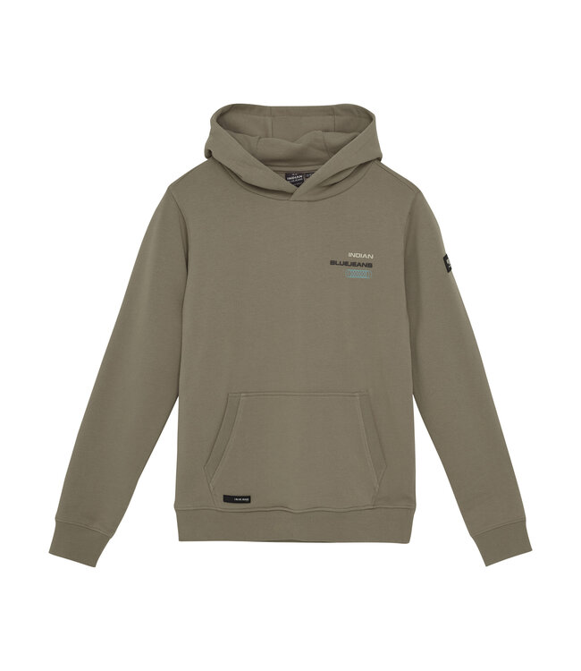 Indian Blue Jeans Winter hoodie jongens - bruin - backprint