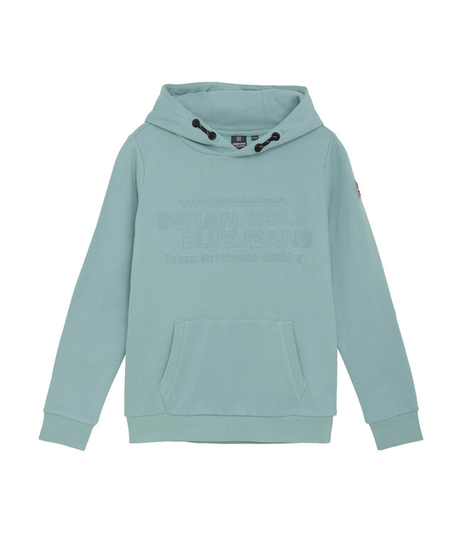 Indian Blue Jeans Winter hoodie jongens - blauw - print