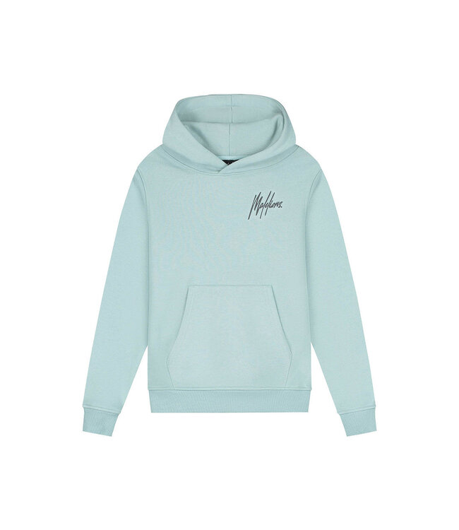 Malelions winter hoodie jongens - blauw/grijs - signature, gestreept