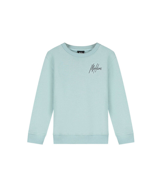 Malelions winter sweater jongens - blauw/grijs - signature, gestreept