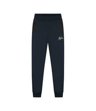 Malelions winter trainingsbroek jongens -  navy blauw/geel - counter