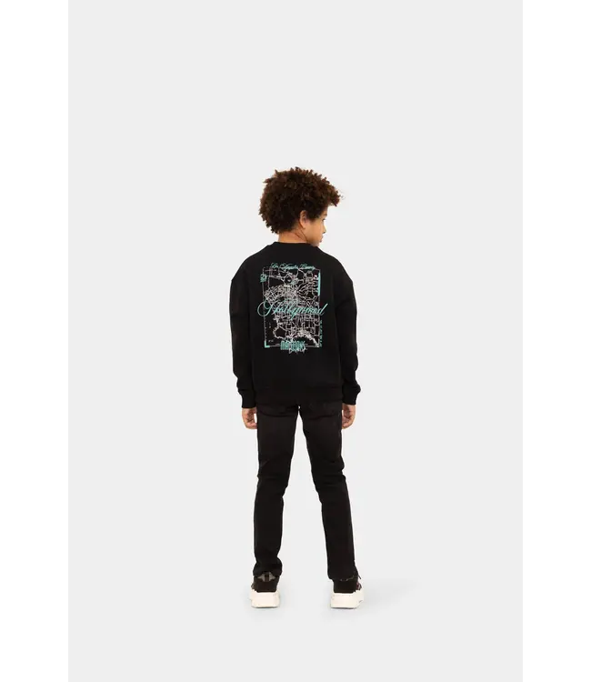 Malelions winter sweater jongens - zwart - hollywood map