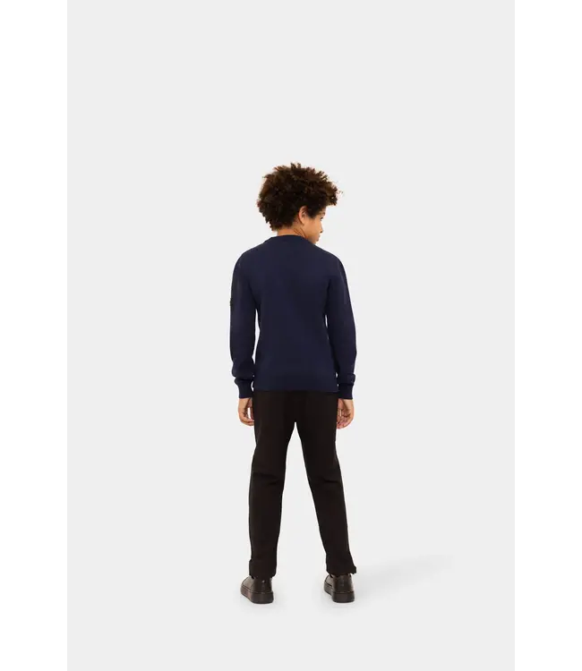Malelions winter sweater jongens - navy blauw - gebreid, zak