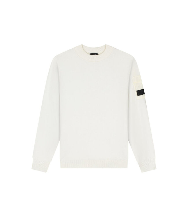 Malelions winter sweater jongens - wit - gebreid, zak