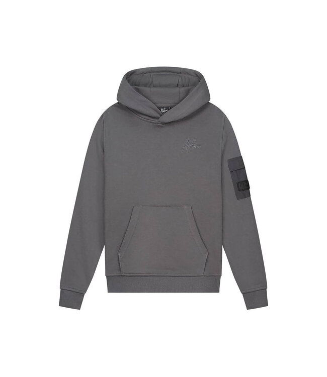 Malelions winter hoodie jongens - grijs - nylon, zak
