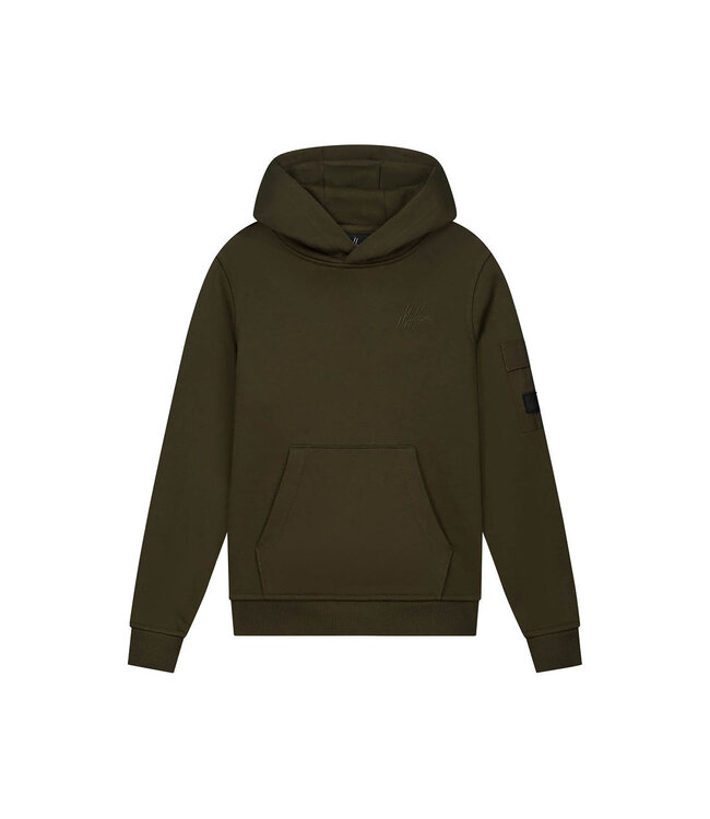 Malelions winter hoodie jongens - groen - nylon, zak