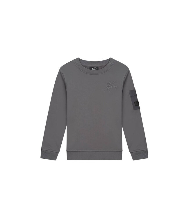 Malelions winter sweater jongens - grijs - nylon, zak
