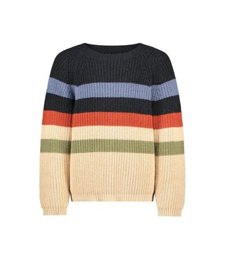 Like Flo winter sweater jongens - beige - Donin - gestreept - gebreid