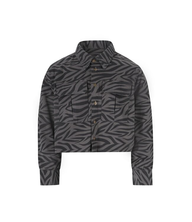 Like Flo winter overshirt meisjes teens - grijs - Cassy - kort - grote zakken