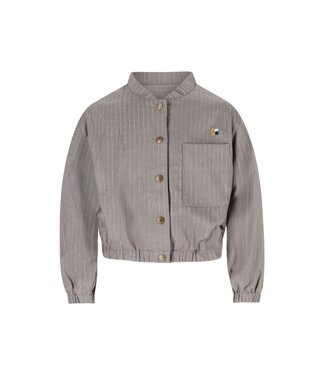 Like Flo winter blouse meisjes teens - grijs - Chilly - drukknoop - pinstripe