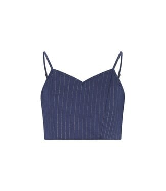 Like Flo winter crop top meisjes teens - vany blauw - Emille - gestreept