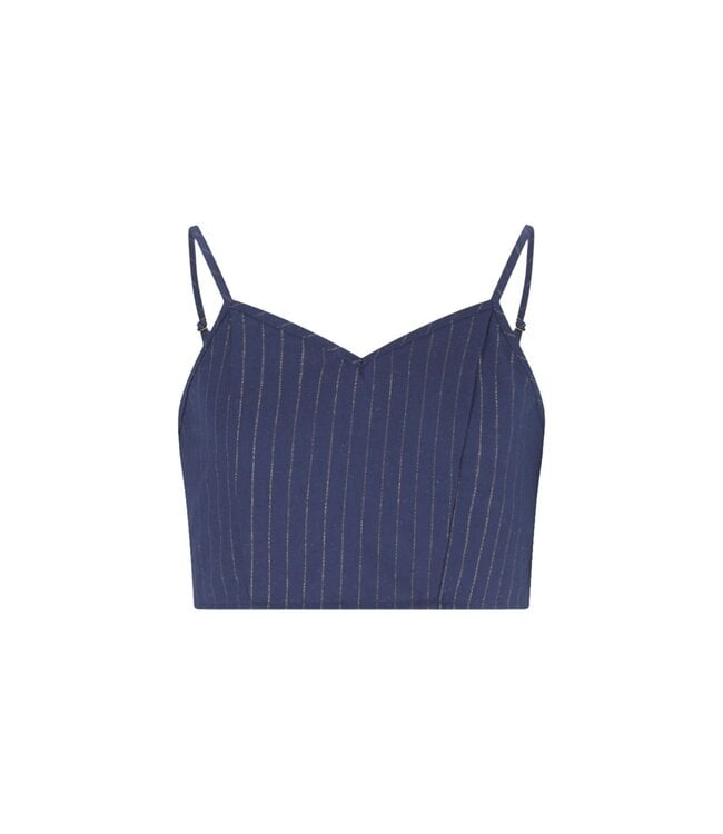 Like Flo winter crop top meisjes teens - vany blauw - Emille - gestreept