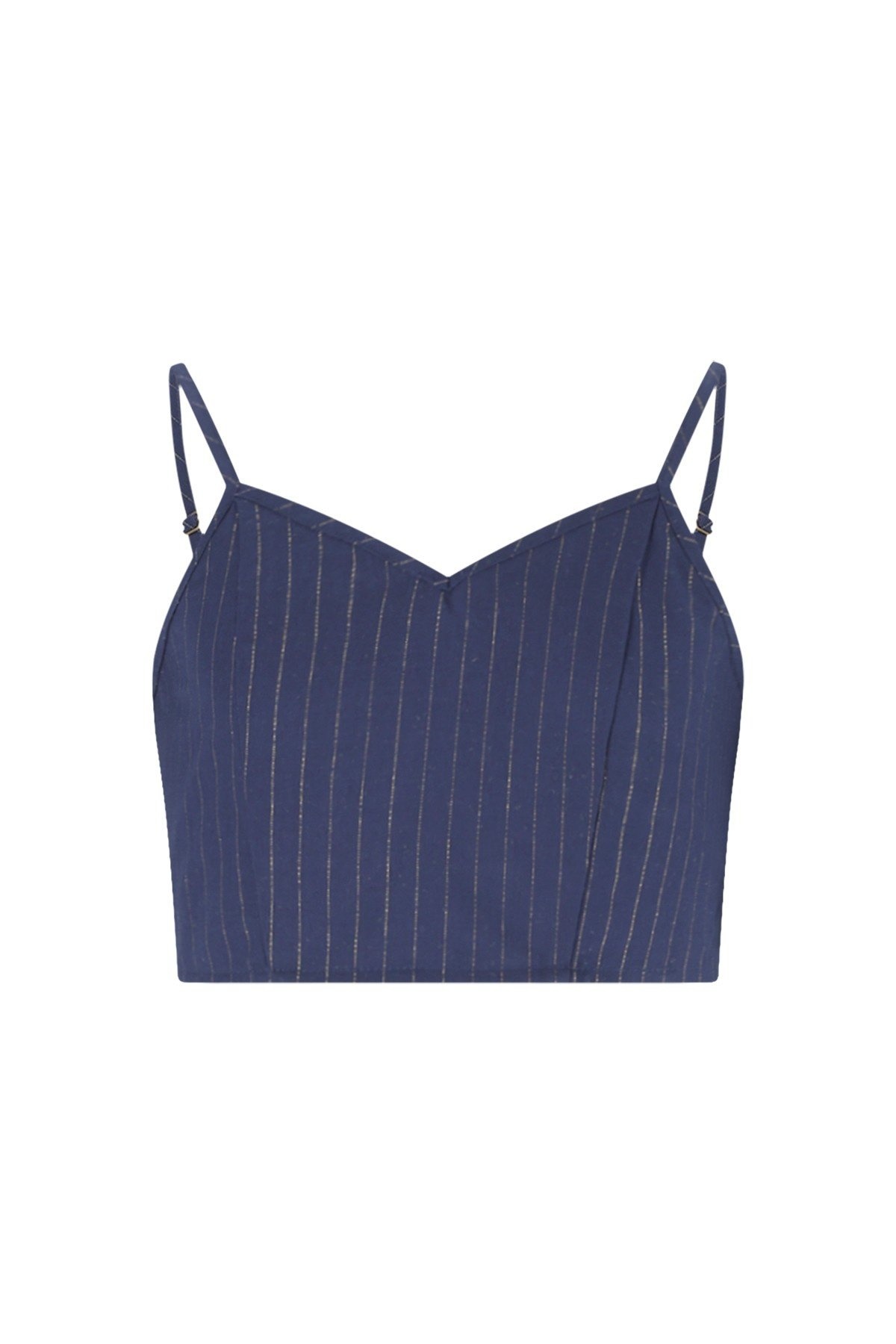 Like Flo winter crop top meisjes teens - vany blauw - Emille - gestreept afbeelding