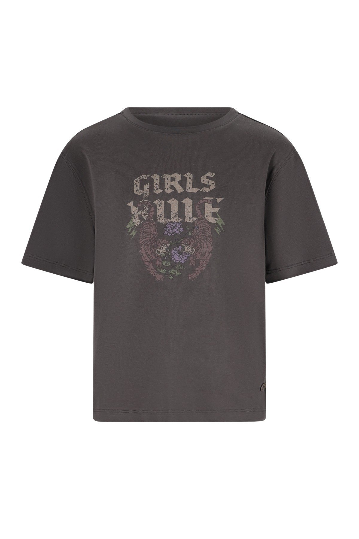 Like Flo winter slub jersey t-shirt meisjes teens - grijs - Eleah afbeelding