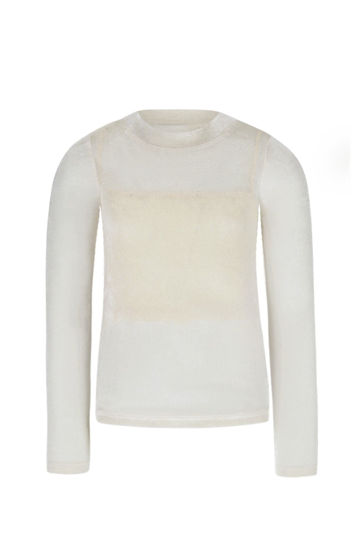 Like Flo winter velvet mesh top meisjes teens - beige - voering afbeelding