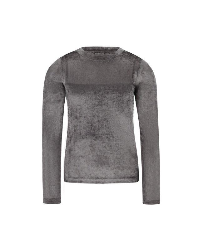 Like Flo winter velvet mesh top meisjes teens - grijs - Elina - voering