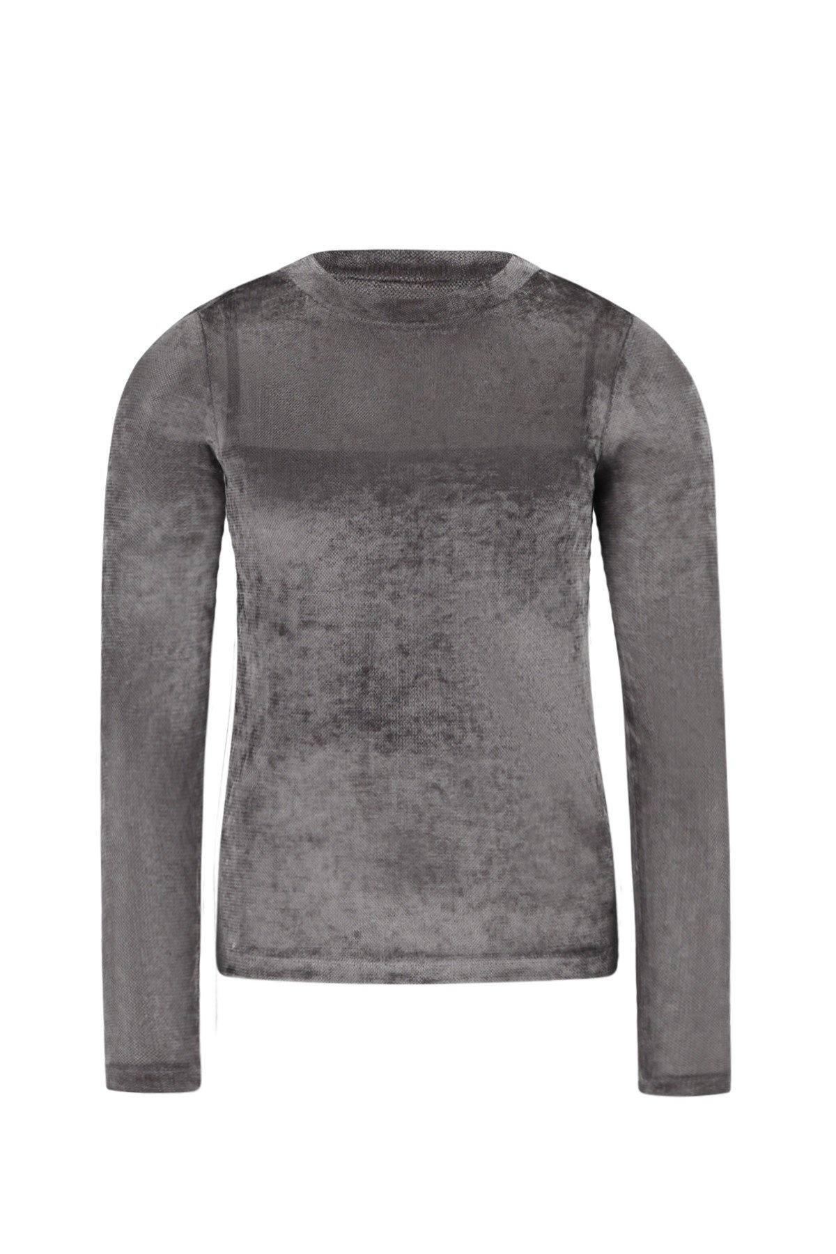 Like Flo winter velvet mesh top meisjes teens - grijs - Elina - voering afbeelding