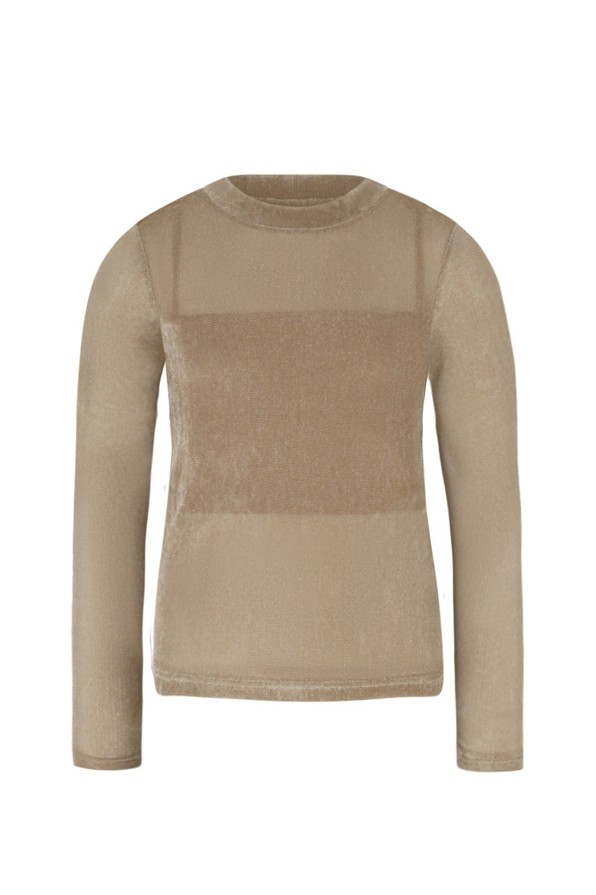 Like Flo winter velvet mesh top meisjes teens - groen - Elina - voering afbeelding