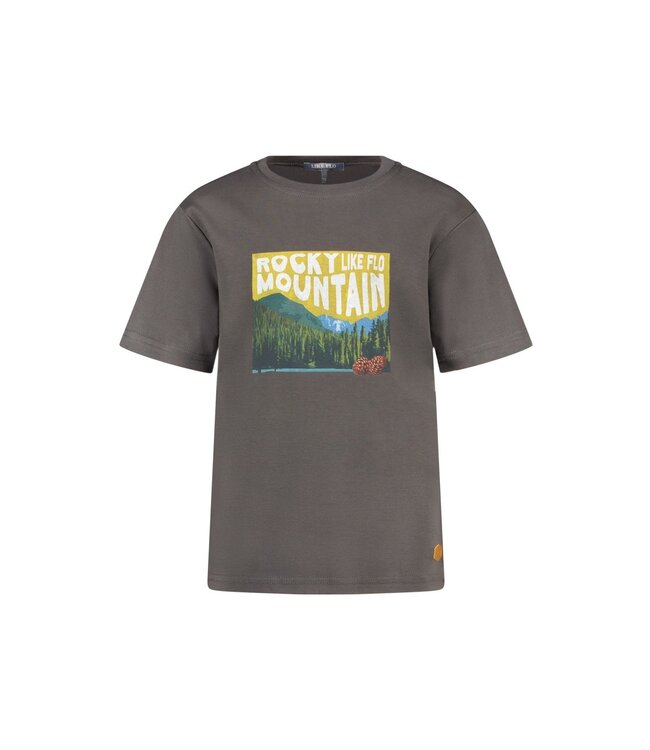 Like Flo winter slub jersey t-shirt jongens - grijs - Eagle