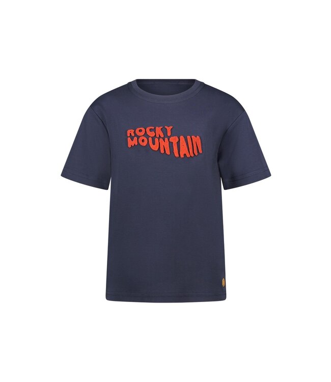 Like Flo winter slub jersey t-shirt jongens -navy blauw - Eagle