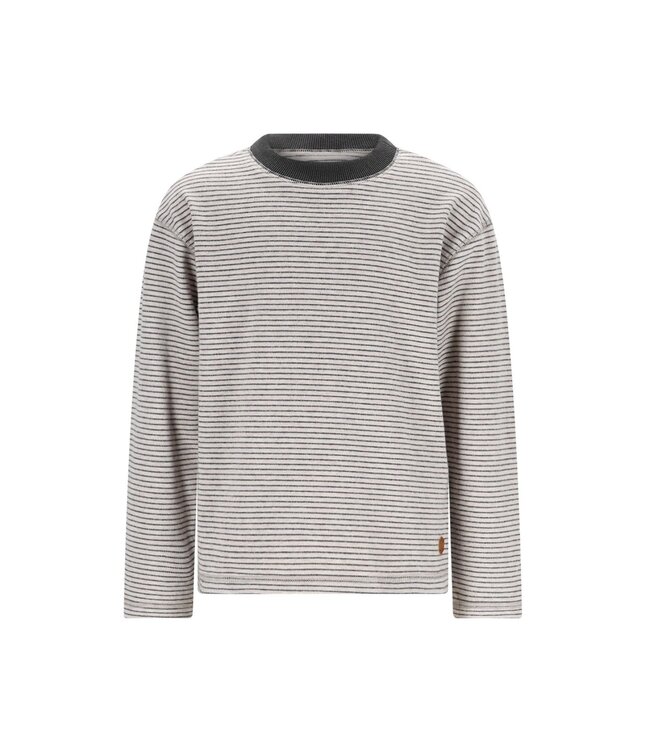 Like Flo winter t-shirt jongens - grijs - Dover - gestreept/longsleeve