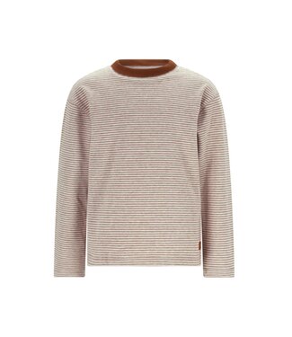 Like Flo winter t-shirt jongens - bruin - Dover - gestreept/longsleeve