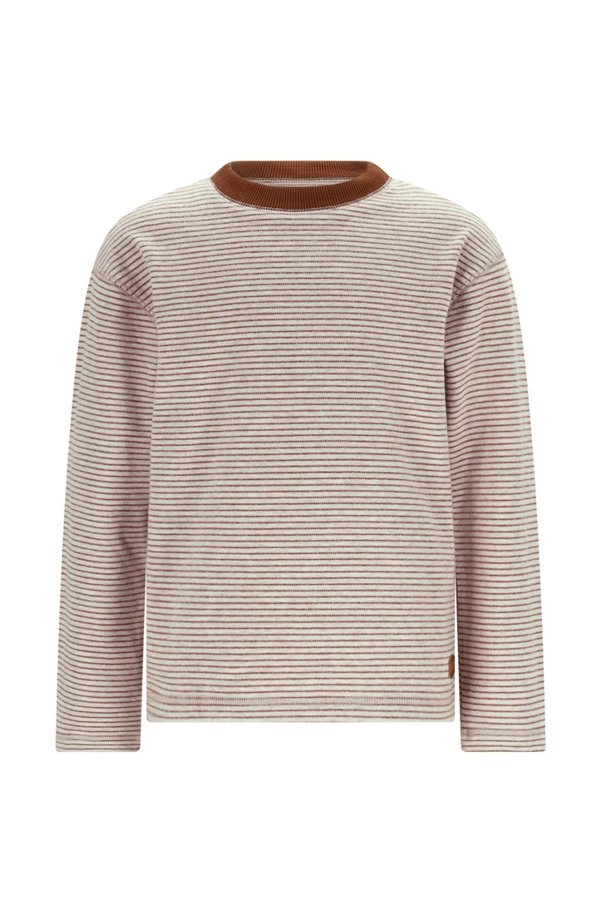 Like Flo winter t-shirt jongens - bruin - Dover - gestreept/longsleeve afbeelding