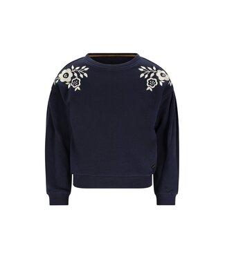 Like Flo winter sweater meisjes - navy blauw - Danee - print