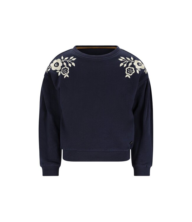 Like Flo winter sweater meisjes - navy blauw - Danee - print