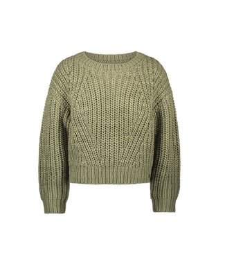Like Flo winter sweater meisjes - groen - Djuna - gebreid