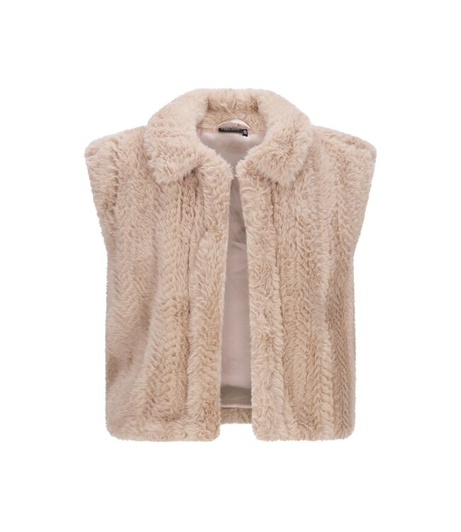 Like Flo winter bodywarmer meisjes - beige - Dorley - fur