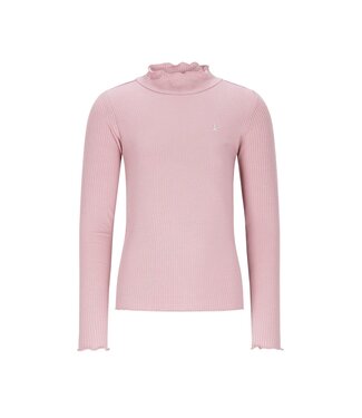 Like Flo winter t-shirt meisjes - roze - Eef - rib - col