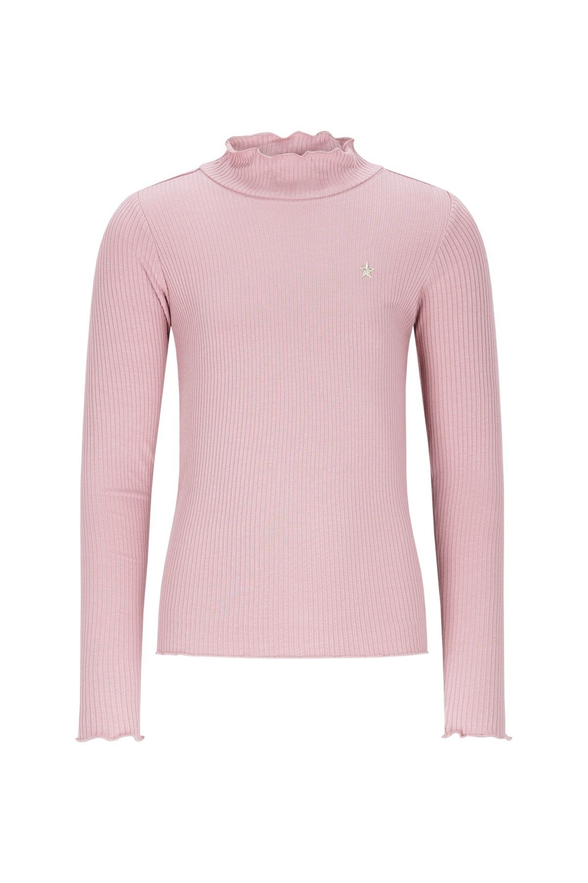 Like Flo winter t-shirt meisjes - roze - Eef - rib - col afbeelding