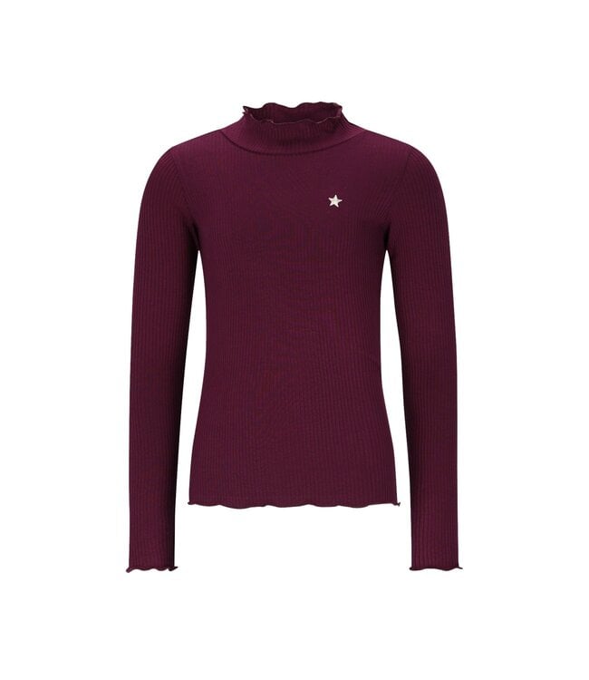 Like Flo winter t-shirt meisjes - rood - Eef - rib - col