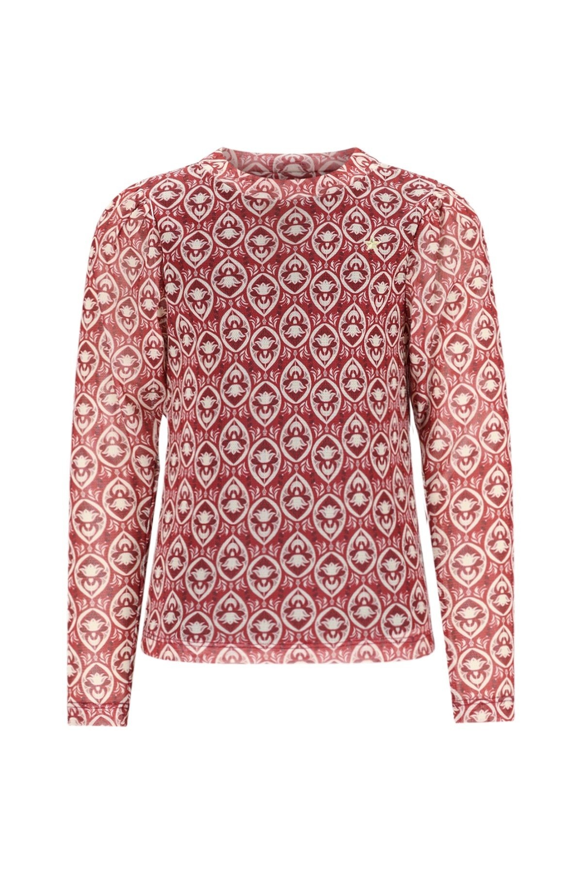 Like Flo winter mesh top meisjes - roze - Estee - AOP afbeelding