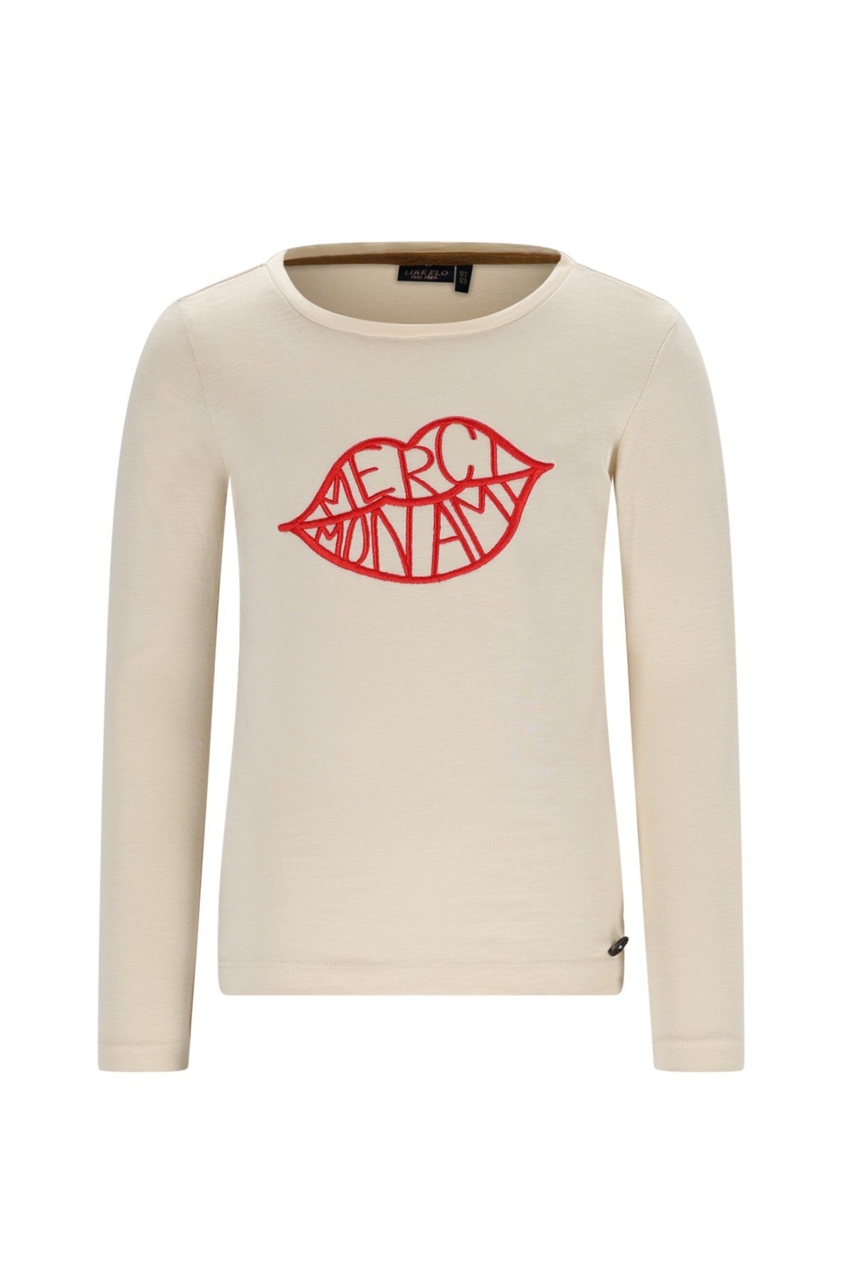 Like Flo winter jersey t-shirt meisjes - beige - Emy - print - longsleeve afbeelding