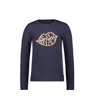 Like Flo winter jersey t-shirt meisjes - navy blauw - Emy - print/longsleeve