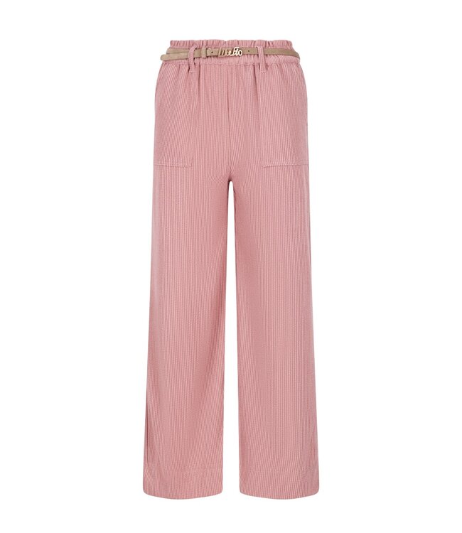 Like Flo winter corduroy wide leg broek meisjes - roze - Finn - riemlussen