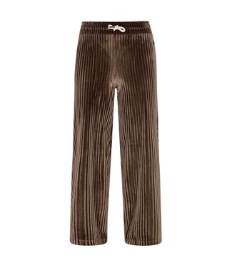 Like Flo winter velvet wide leg broek meisjes - bruin - Fem