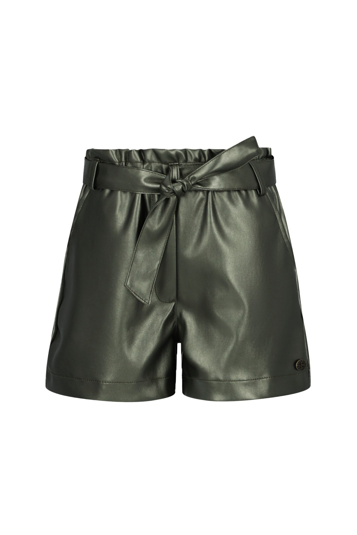 Like Flo winter nep leren short meisjes - groen - Fay-Linn - schelpenriem afbeelding