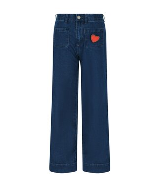 Like Flo winter wide leg jeansbroek meisjes - blauw - Fabiana