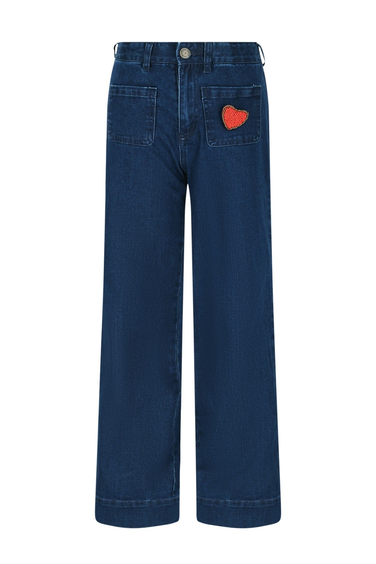 Like Flo winter wide leg jeansbroek meisjes - blauw - Fabiana afbeelding