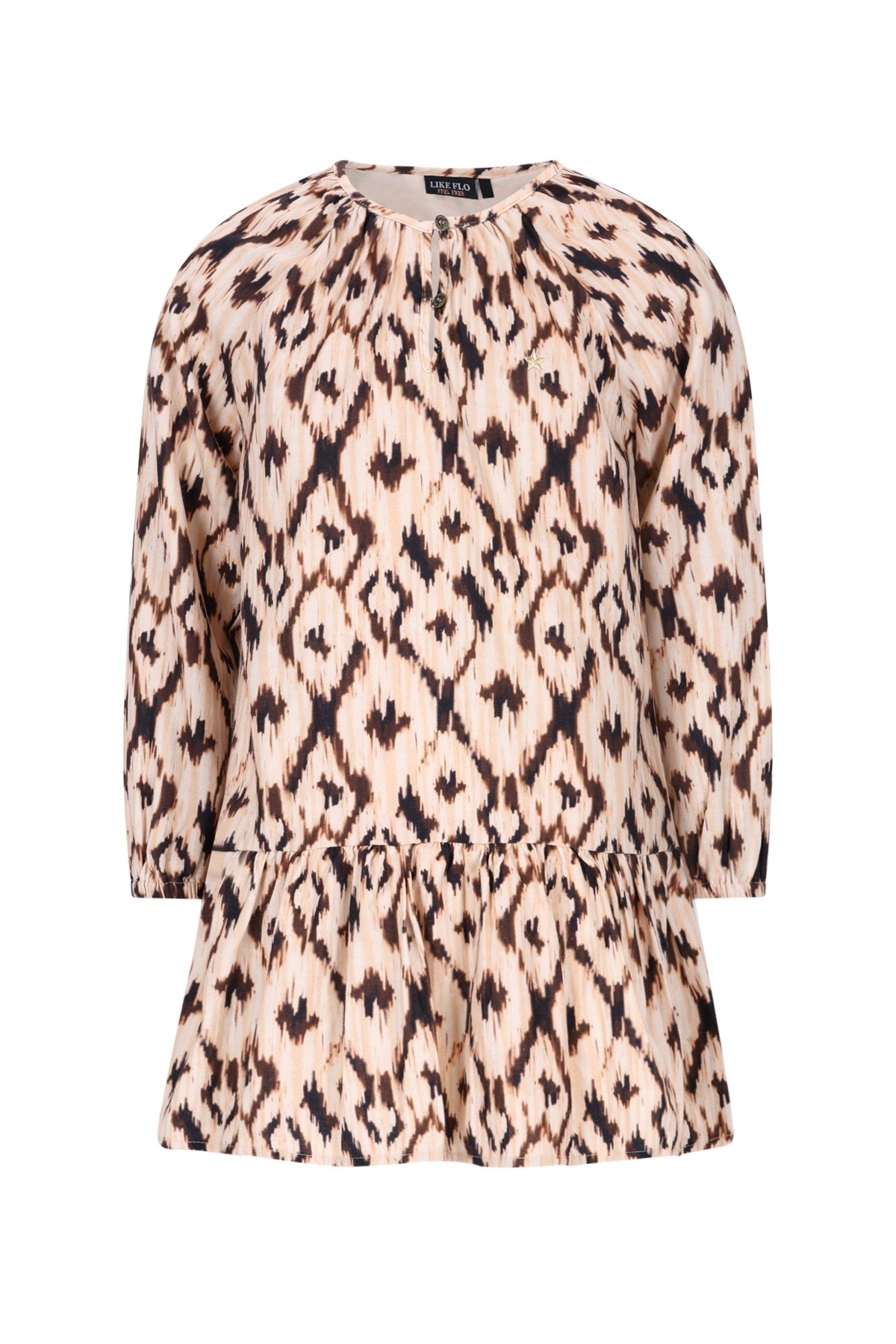 Like Flo winter jurk meisjes - beige/bruin - Meau afbeelding