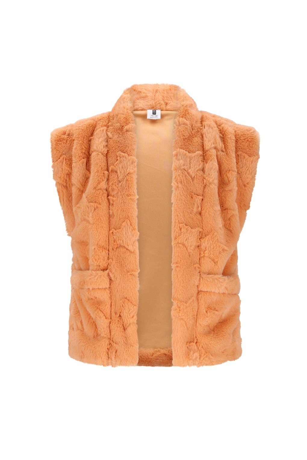 B.Nosy winter gilet meisjes - oranje - Georgie - teddy afbeelding