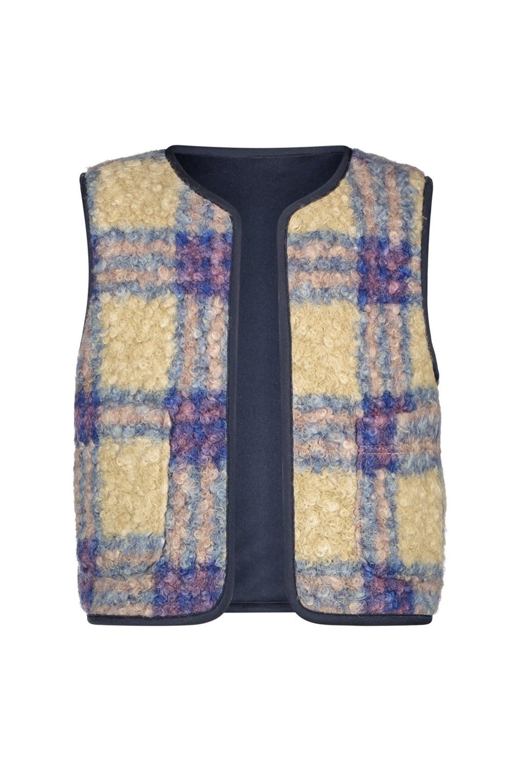 B.Nosy winter gilet meisjes - blauw - Gina - geruit afbeelding