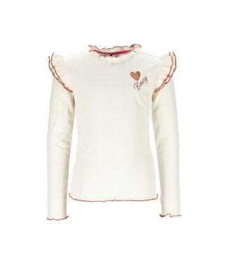 B.Nosy winter top meisjes - ecru - Tonya - ruffles