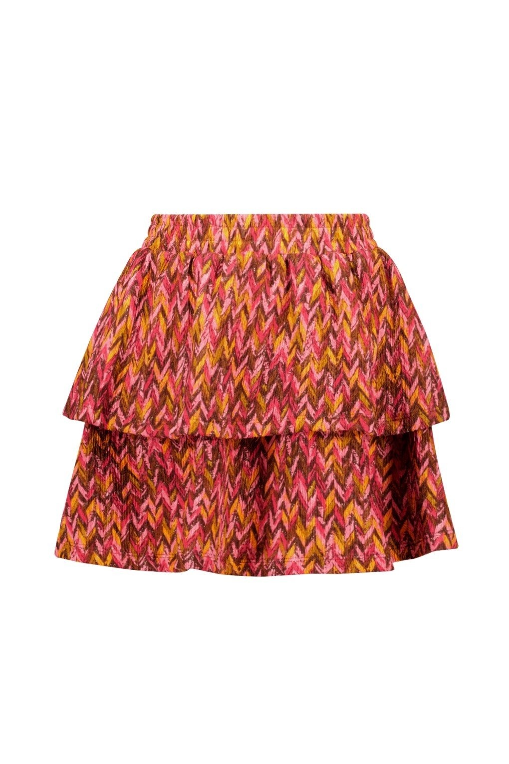 B.Nosy winter rok meisjes - roze/bruin - Ruth - 2 laagjes met print afbeelding