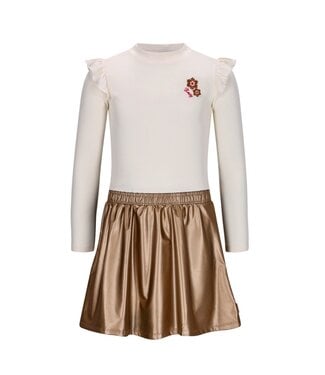 B.Nosy winter jurk meisjes - beige - Donia - metallic rok